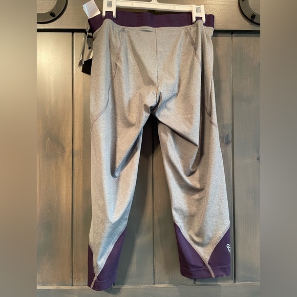Adidas Grey/Purple Tights Size Large - Picture 4 of 9
